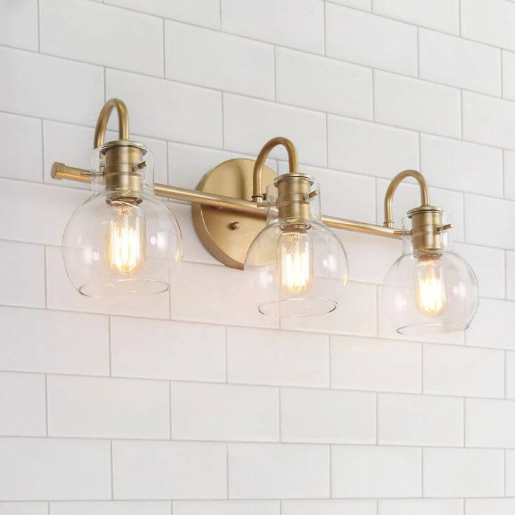 Dimmable Vanity Light with Clear Glass