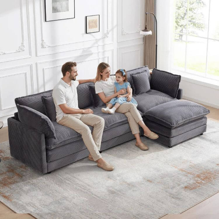 Cloud Sofa with Ottoman