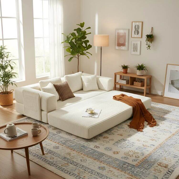 Convertible Sleeper Sofa Bed