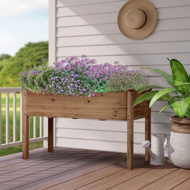 Wooden Elevated Planter