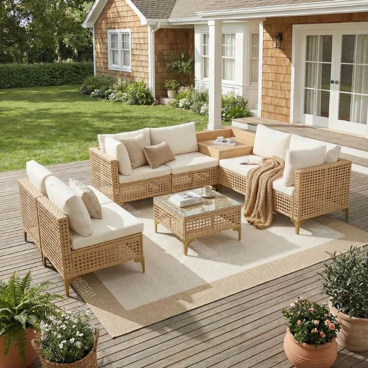 7-Piece Wicker Patio Set