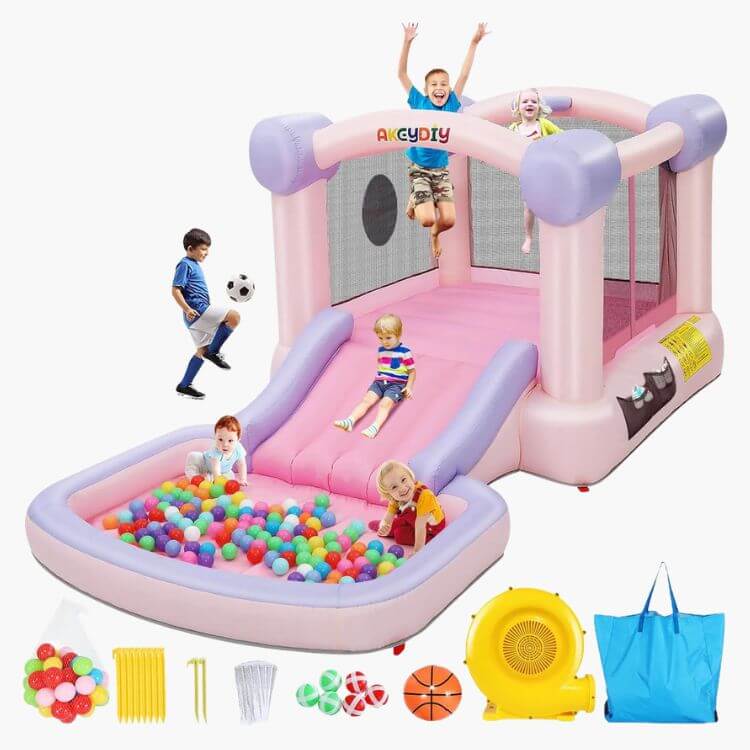 Inflatable Bounce House with Slide and Ball Pit