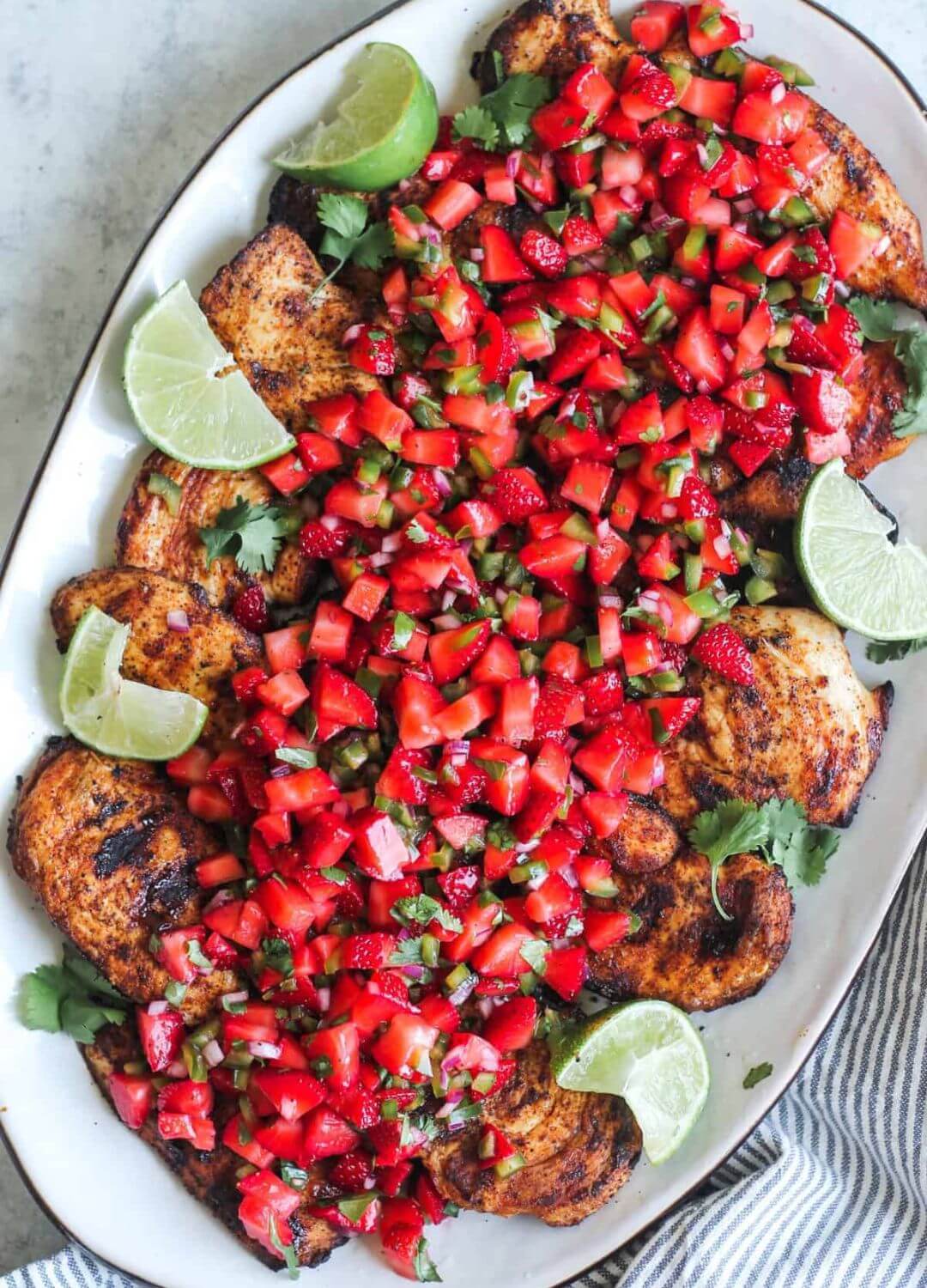 grilled chicken with strawberry salsa