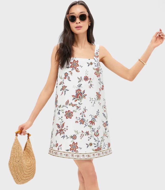 Terracotta Chintz Cotton Linen Cassie Dress