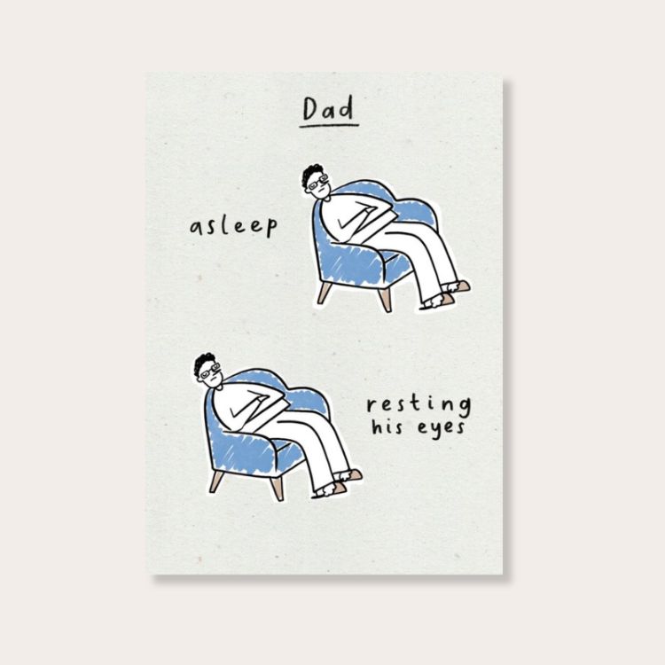 Dad's Asleep Father's Day Card