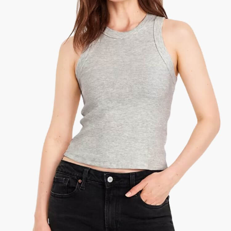 Snug Rib-Knit Tank Top