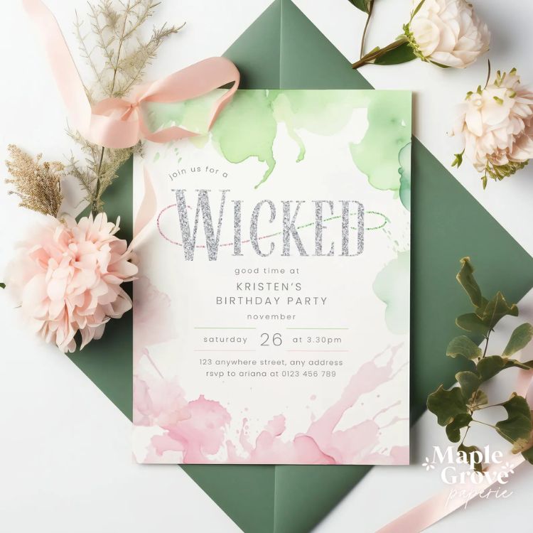 <i>Wicked</i> Birthday Party Invite