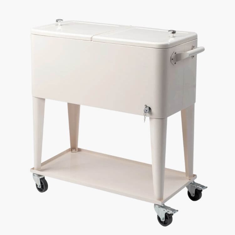 Outdoor Rolling Cooler Cart