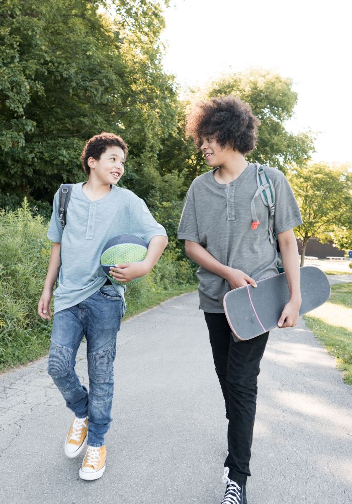 back to school affirmations kids walking to school