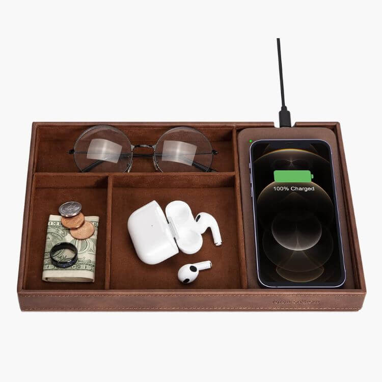 Valet Tray with Wireless Charger