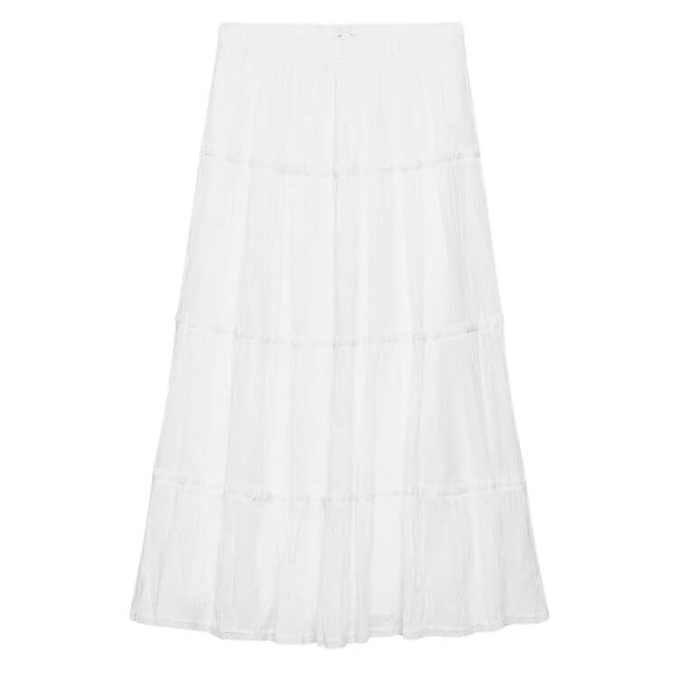 white maxi skirt