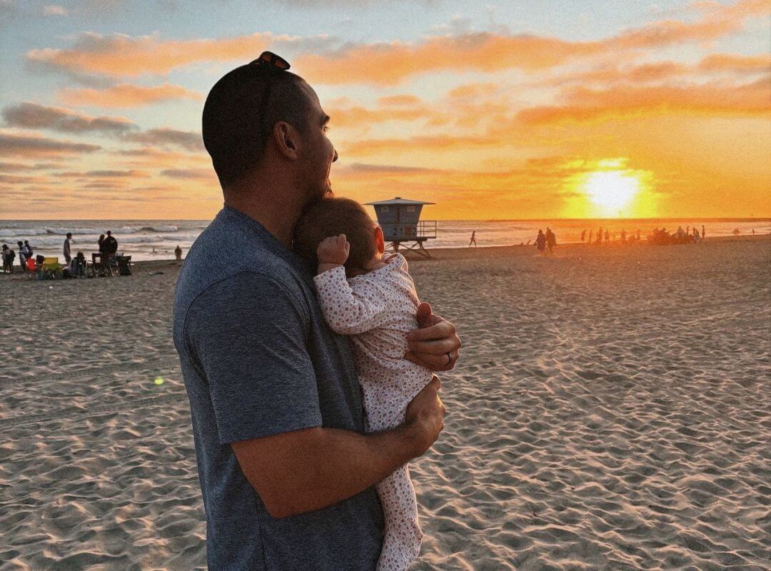 father and baby