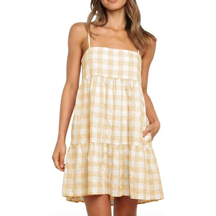 Plaid A-line Dress