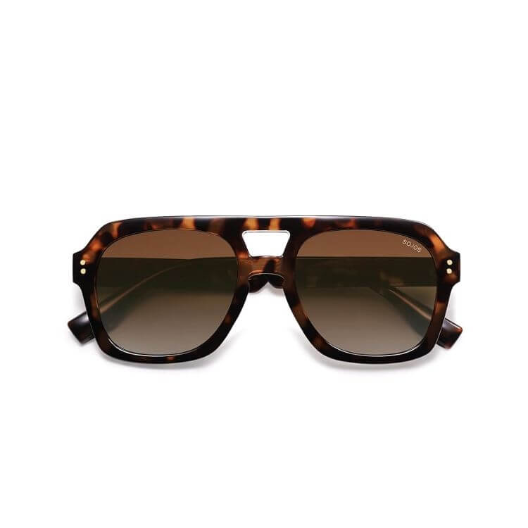 Retro Thick Polarized Aviator Sunglasses