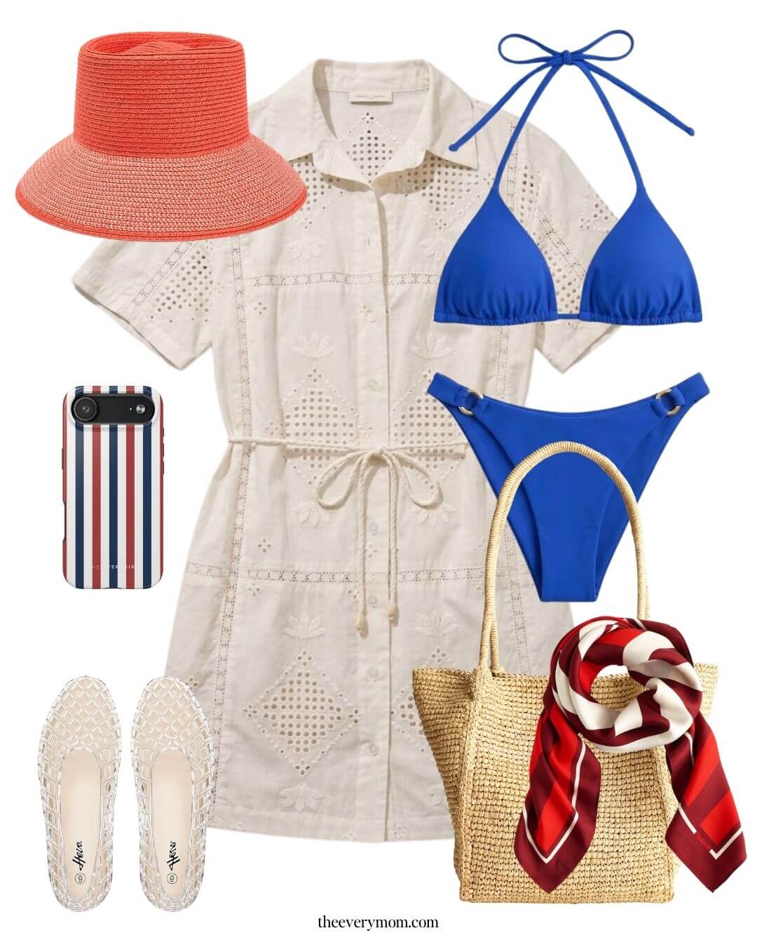 Beach party outfit for fourth of july