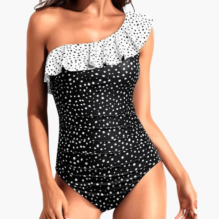  Tummy Control One Shoulder Bathing 