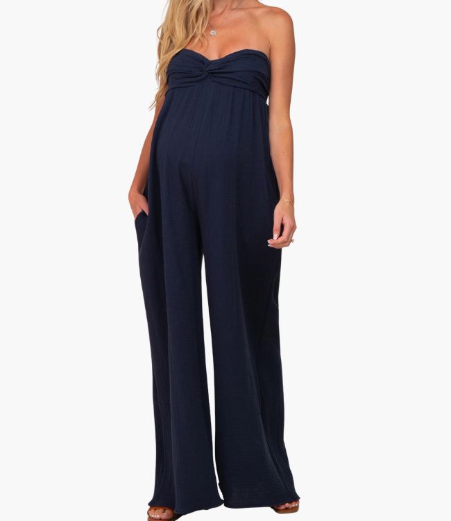 Strapless Maternity Jumpsuit