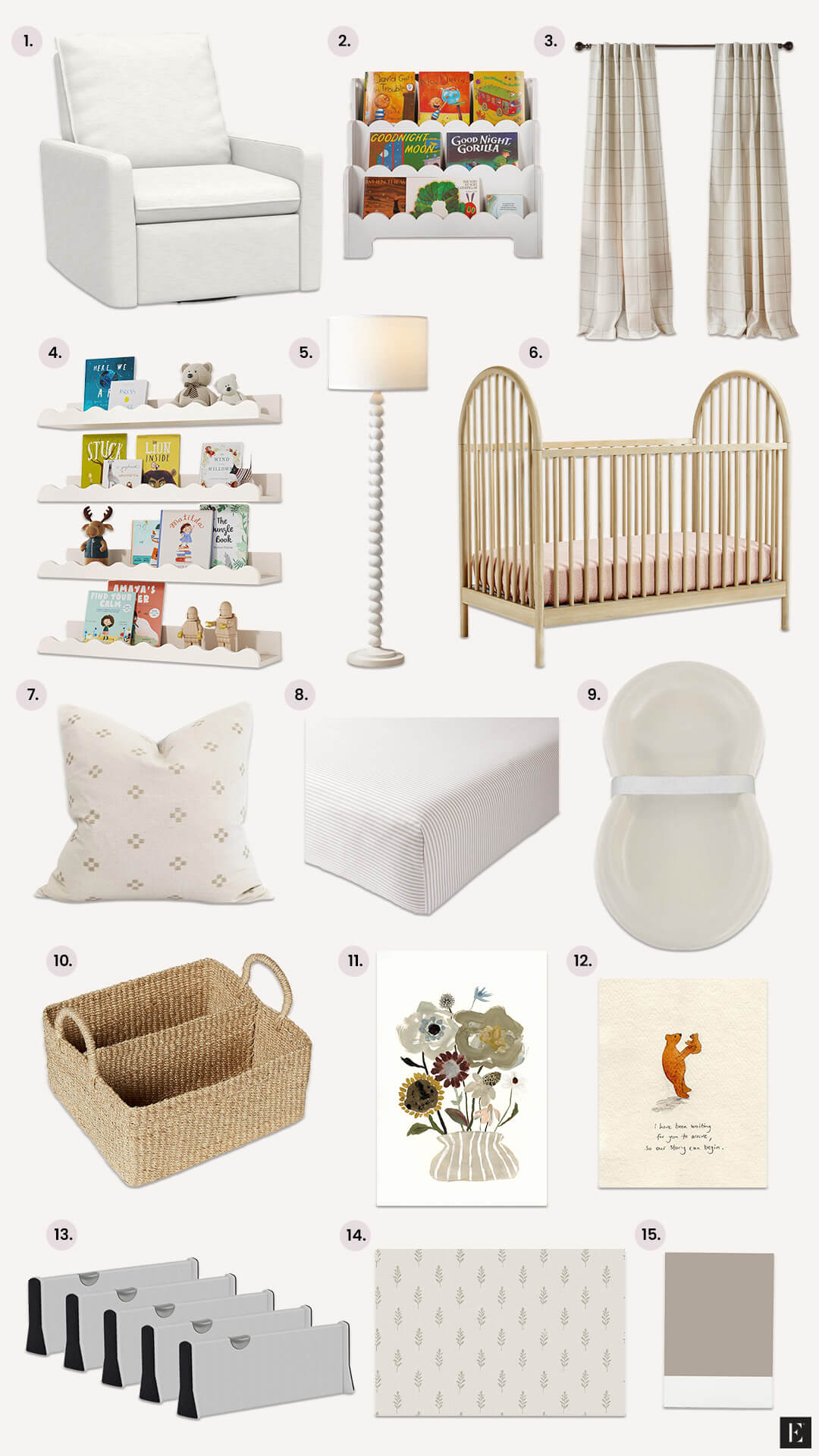aesthetic vintage neutral nursery mood board