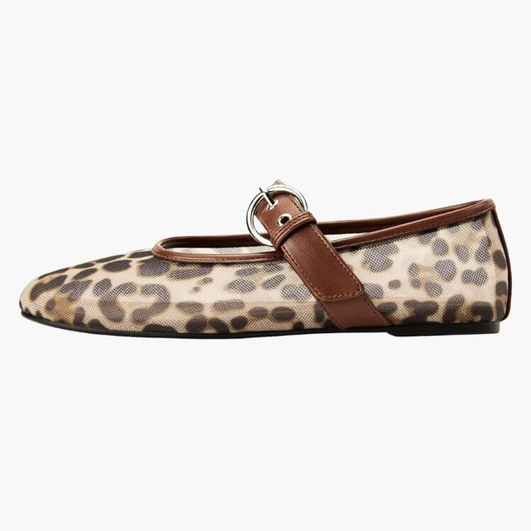 Round Toe Mesh Flats