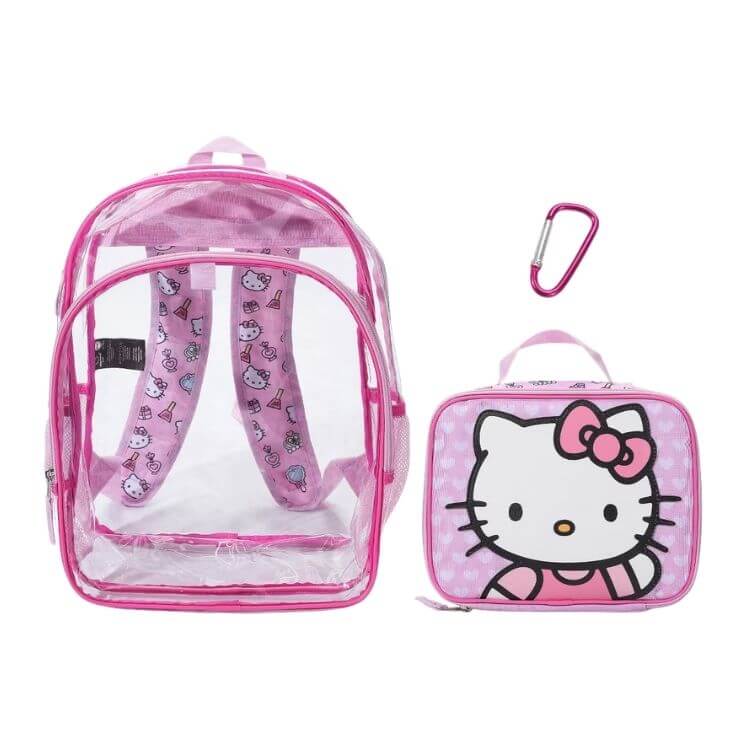 Hello Kitty Clear Backpack and Lunch Box