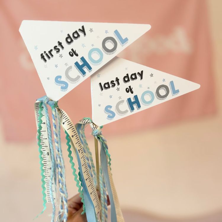 First/Last Day of School Pennant Flags