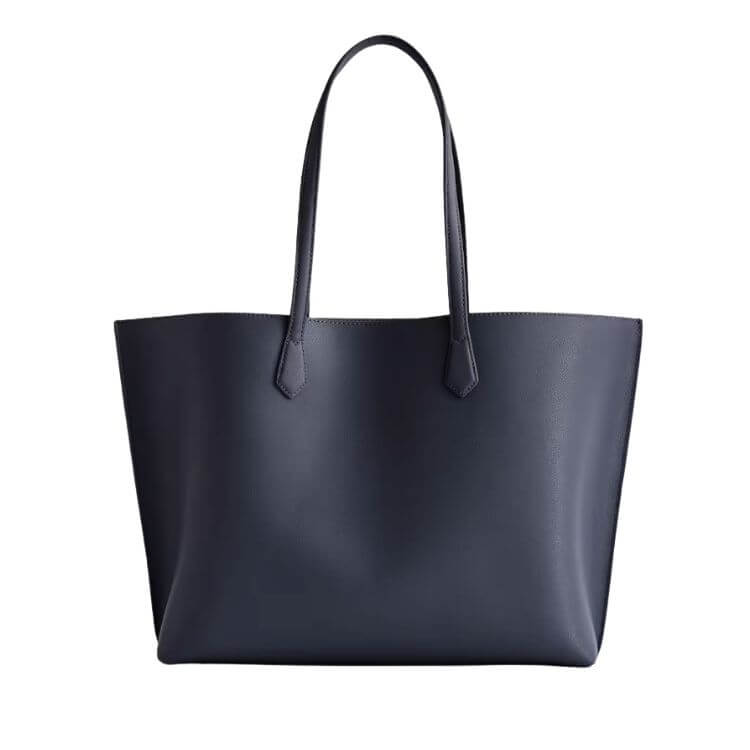Italian Leather Triple Compartment Shopper Tote