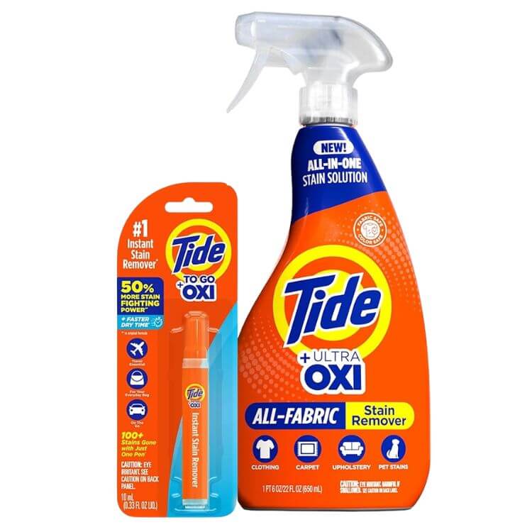 Laundry Stain Remover Spray with Oxi + Travel Size Tide To Go Pen