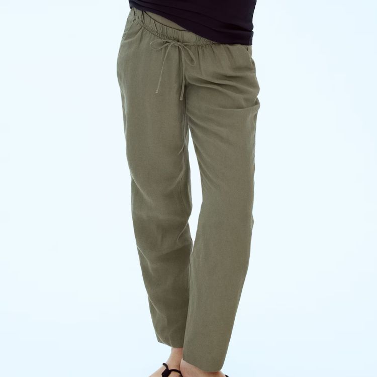 Mama Linen-Blend Pants