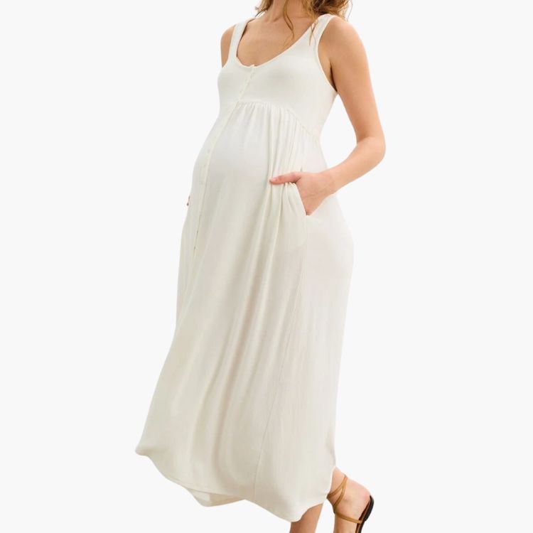 The Softest Rib Nursing Tank Dress