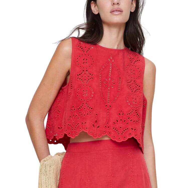 Linen Eyelet Tank