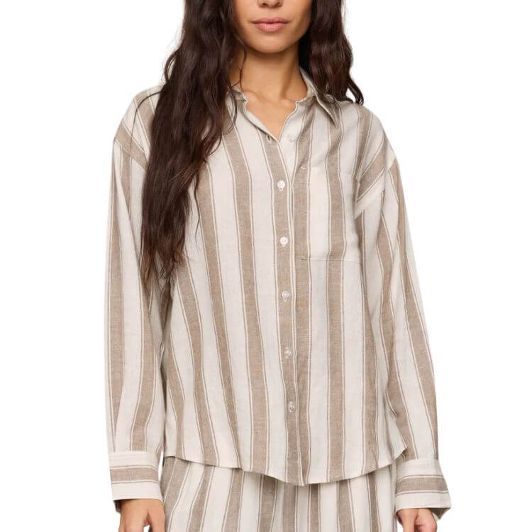 Striped Linen Button Down