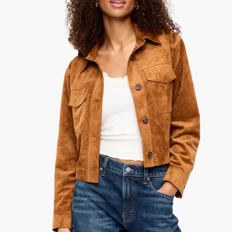 Faux Suede Jacket