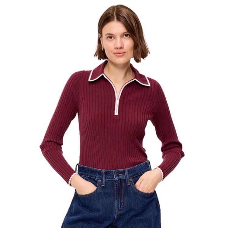 Long-Sleeve Half-Zip Top