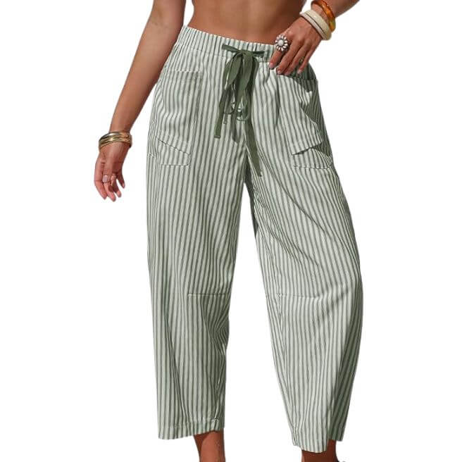  Striped Barrel Pants