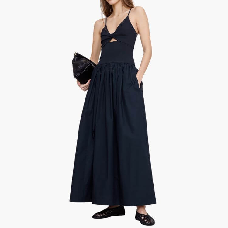 Twist-Front Maxi Dress