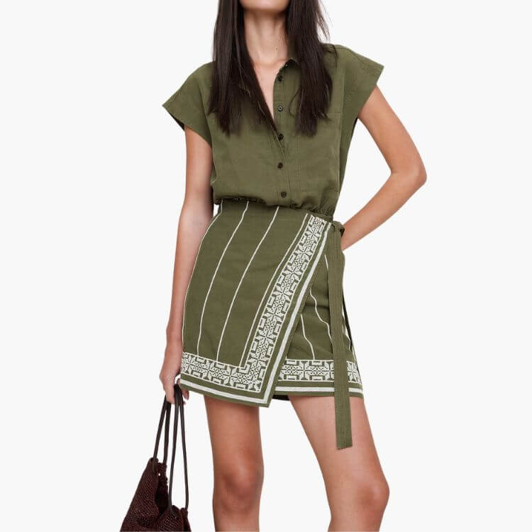 Linen Wrap Dress