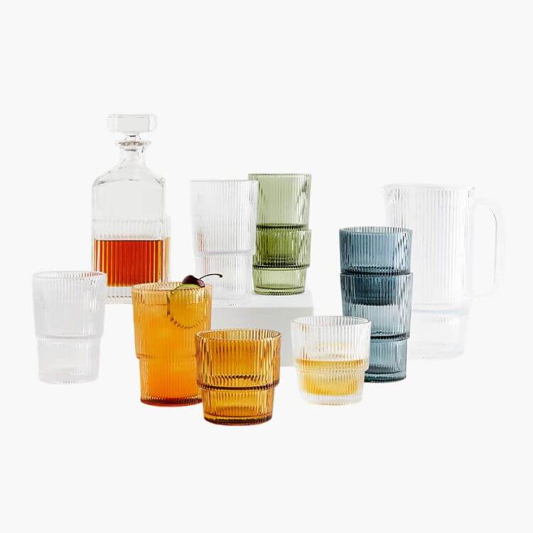 Ribbed Glassware
