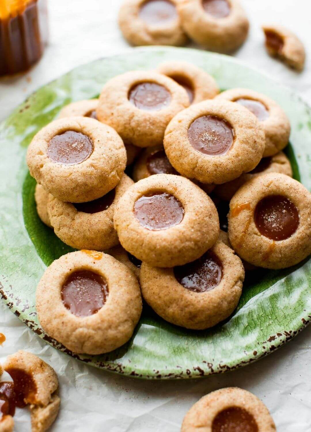 fall treats thumbprint cookies