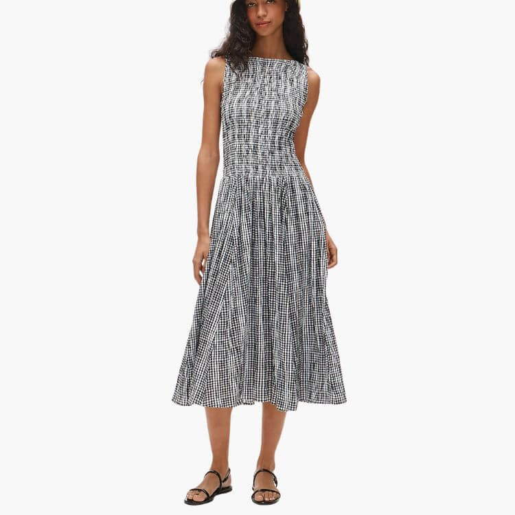 Gingham Midi Dress
