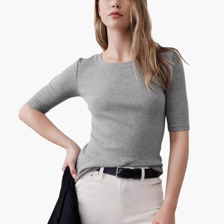 Ribbed Elbow T-Shirt