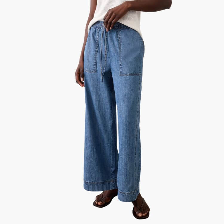Wide-Leg Pull-on Jean