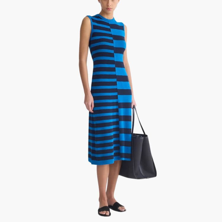 Striped Sweater Midi Dress