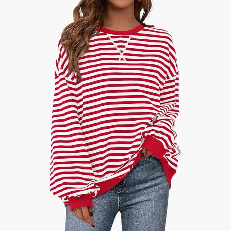 Striped Oversized Sweatshirt