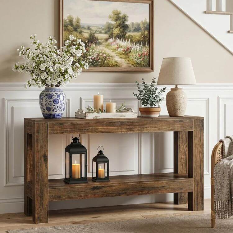 Pedestal Console Table
