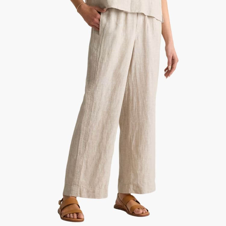 European Linen Wide Leg Pants