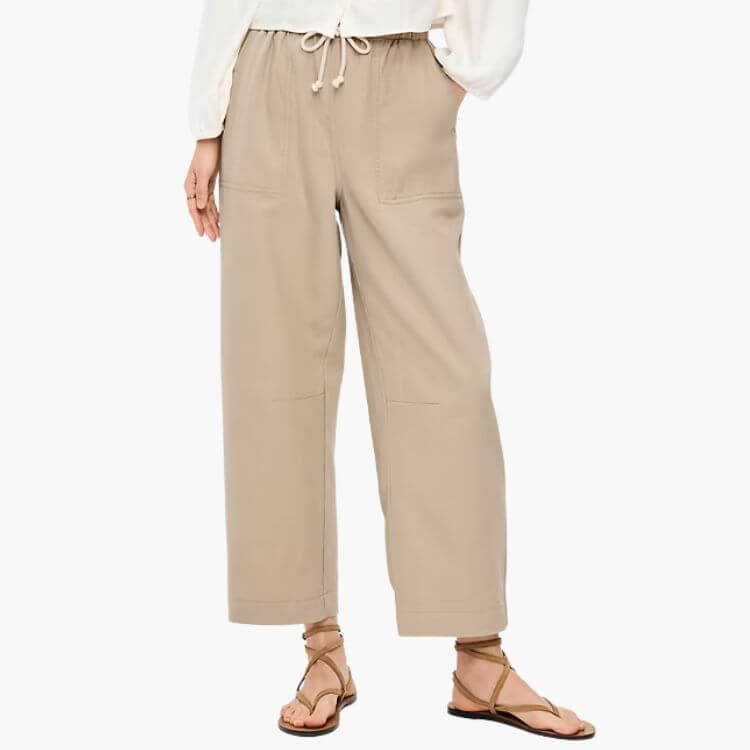 High-Waisted Utility Ankle Pants