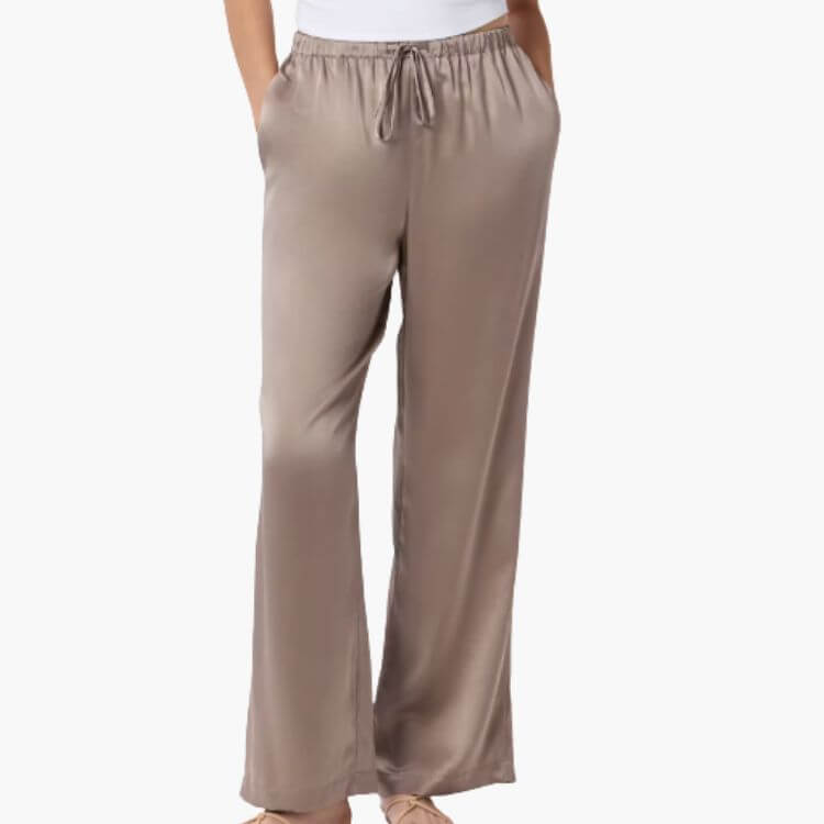 Washable Silk Wide Leg Pants