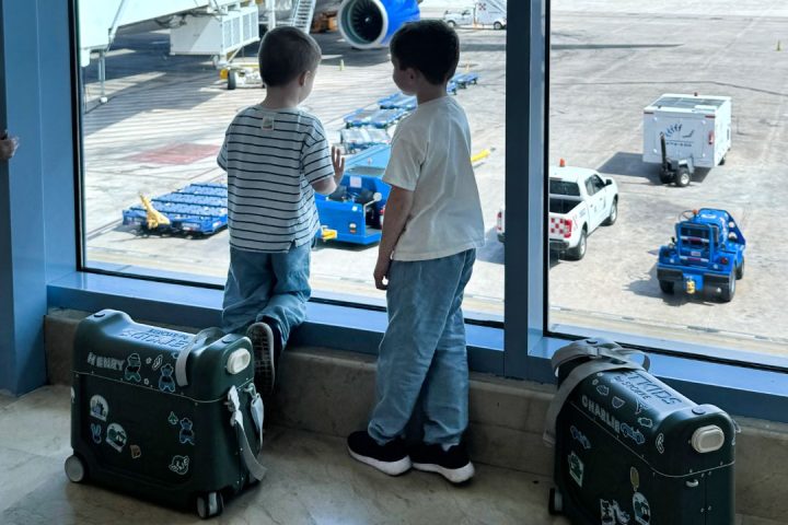 kids at airport tsa family travel