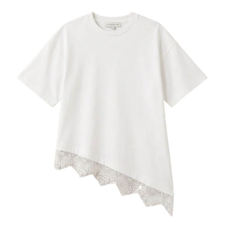 white tee with lace fall capsule wardrobe