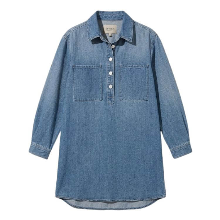 denim dress fall capsule wardrobe